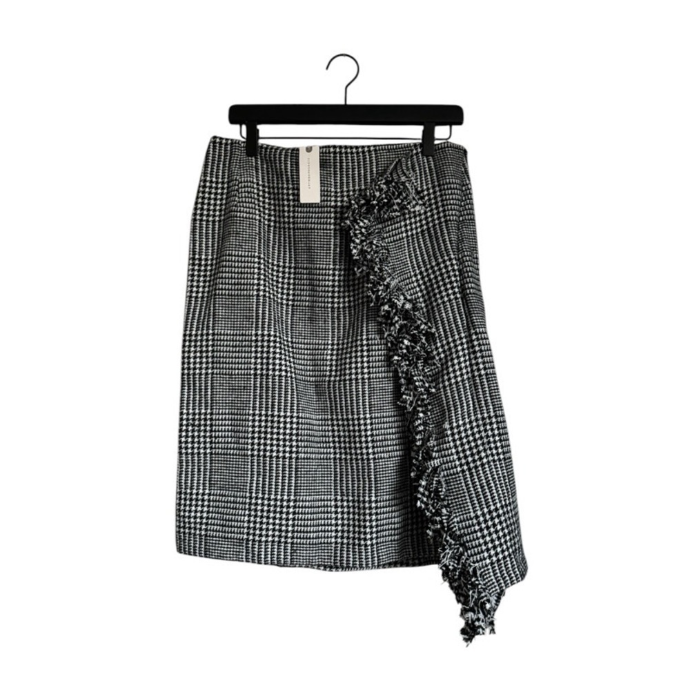 NEW ANTHROPOLOGIE X MARE-MARE Fringed Plaid Skirt - Picture 2 of 2